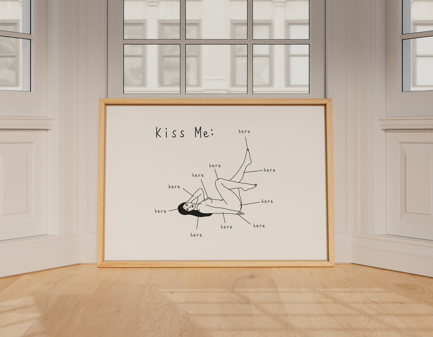 Kiss Me Here Print/Poster