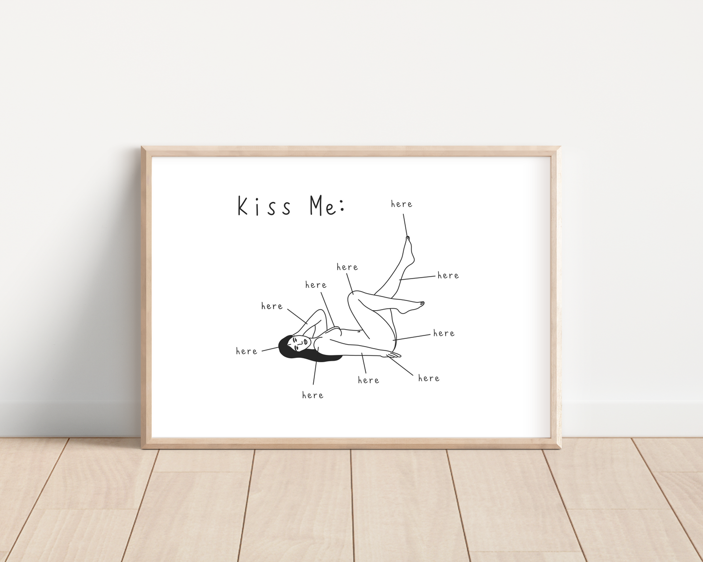 Kiss Me Here Print/Poster